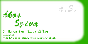 akos sziva business card